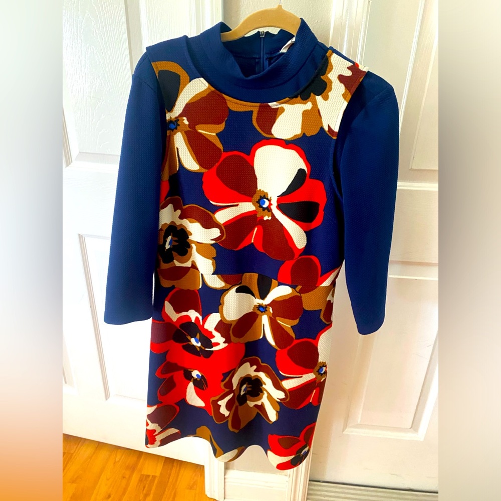 Eci New York/Dress/Mid Retro Style Multi-Floral:Women’s size Large.